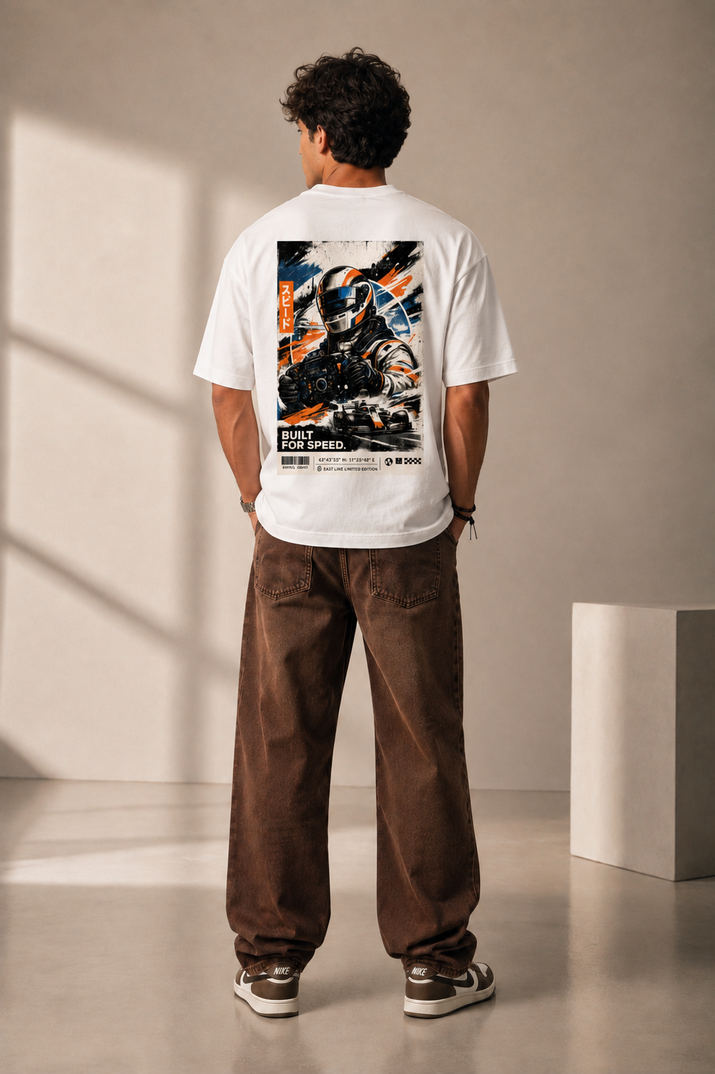 Built for Speed 100% Cotton Oversized Graphic T-Shirt
