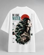 Be Like Water Cotton Oversized T-Shirt