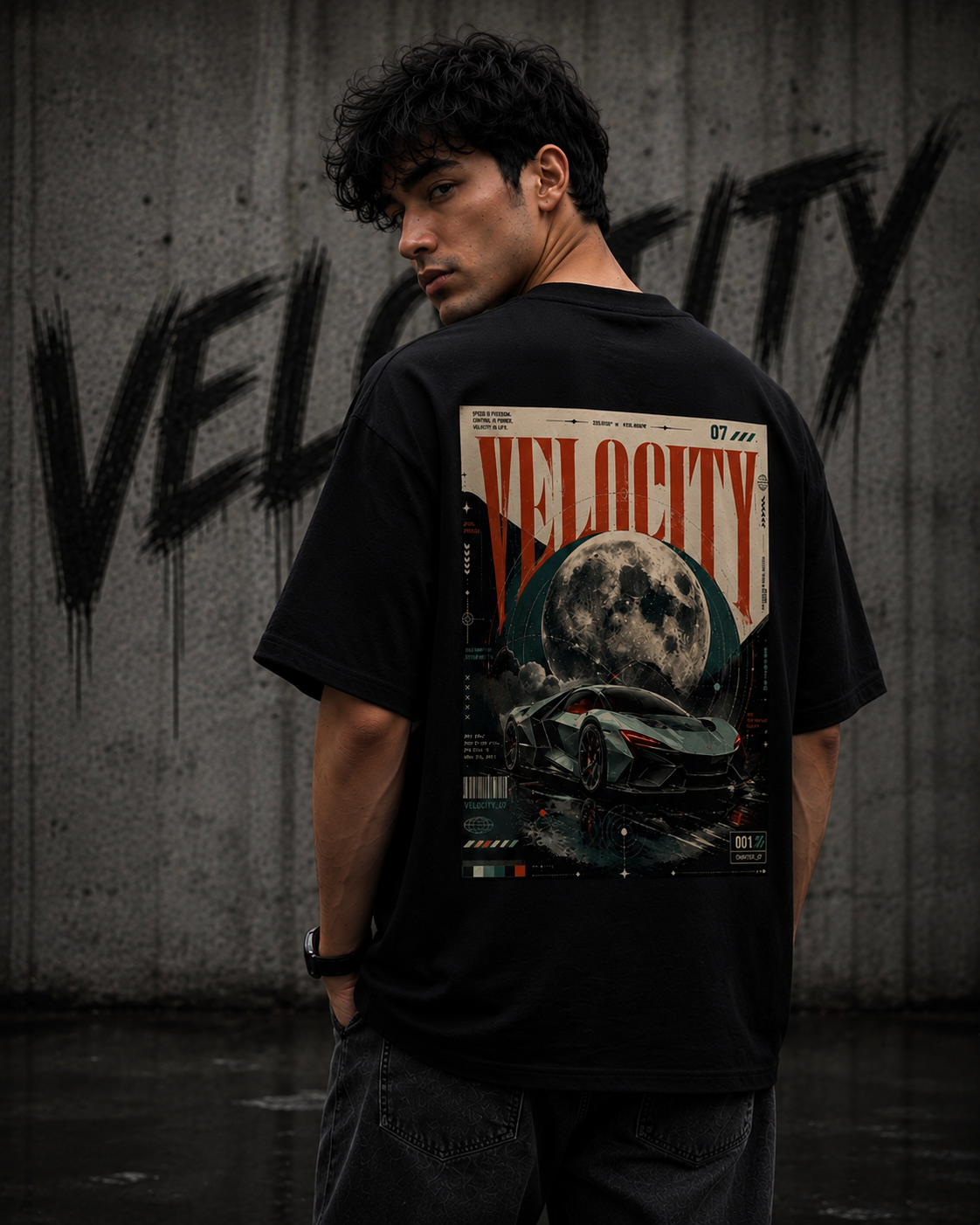 Velocity Oversized Graphic T-Shirt