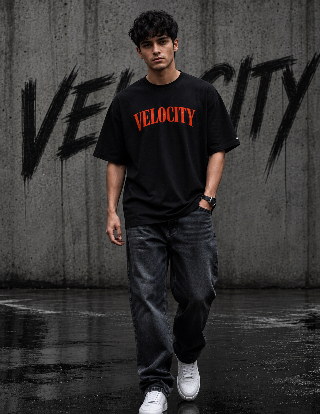 Velocity Oversized Graphic T-Shirt