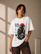 Be Like Water Cotton Oversized T-Shirt
